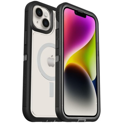 Otterbox Iphone 14 Plus Defender Series Xt Case - Black Crystal, Screenless, Rugged, Snaps To Magsafe, Lanyard Attachment