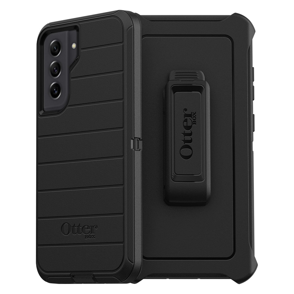 Otterbox Defender Series Case For Samsung Galaxy S21 Fe 5g (Only) - Holster Clip Included - Microbial Defense Protection - Non-Retail Packaging - Black