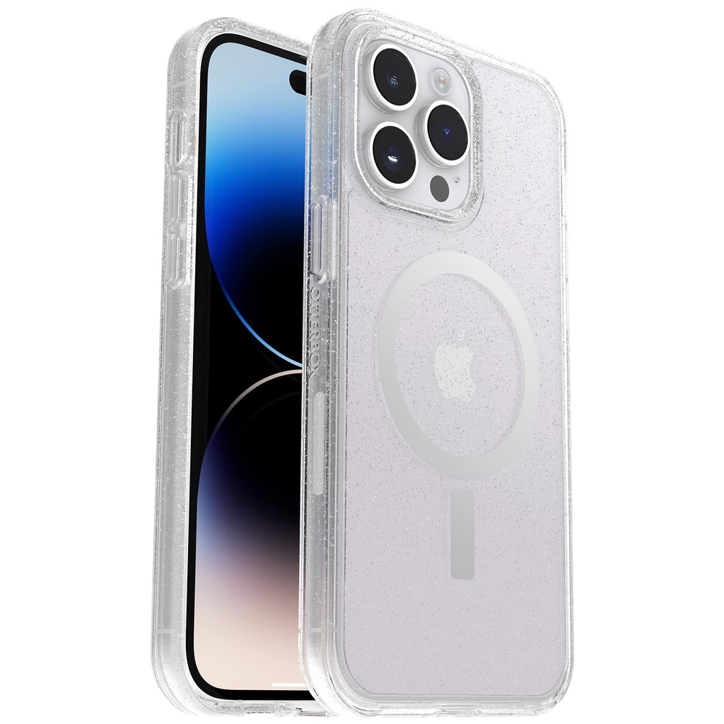 Otterbox Iphone 14 Pro Max (Only) Symmetry Series+ Case - Stardust (Clear/Glitter), Ultra-Sleek, Snaps To Magsafe, Raised Edges Protect Camera & Screen