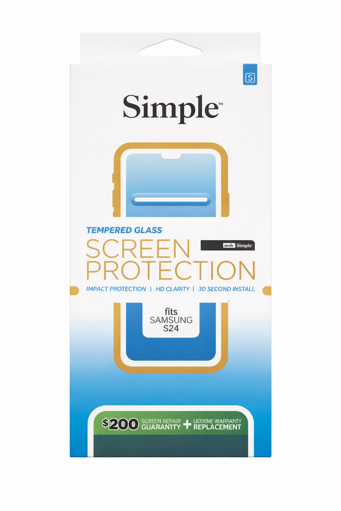 Simple Tempered Glass Screen Protector For Samsung Galaxy S24 – Hd Clarity, 30-Second Install