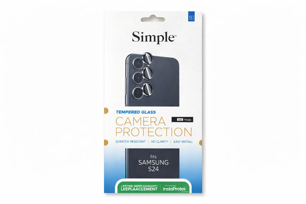 Simple Tempered Glass Camera Lens Protector For Samsung Galaxy S24