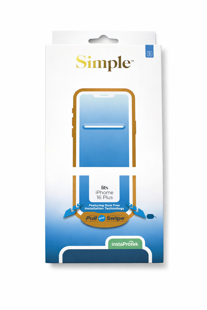 Simple Tempered Glass Screen Protector For Iphone 16 Plus