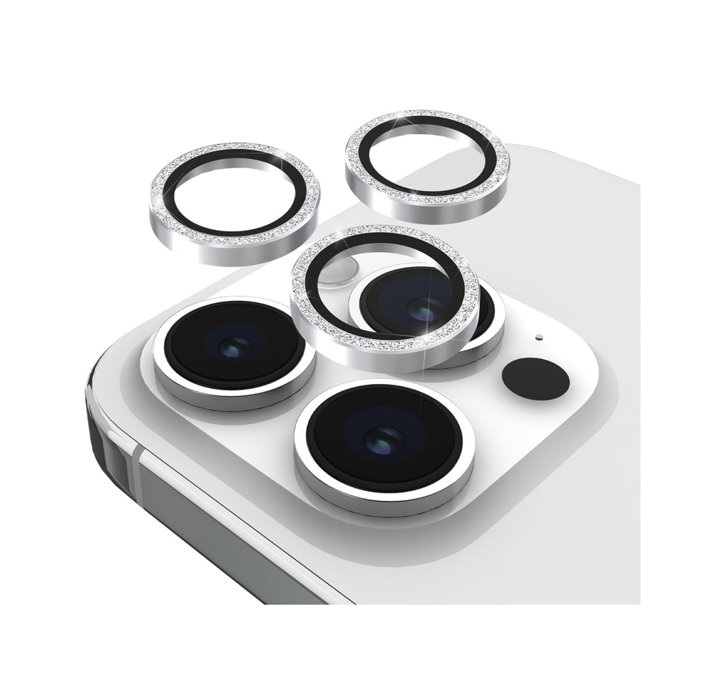 Case-Mate Camera Lens Protector W/Twinkle Rings For Iphone 15 Pro Max/Iphone 15 Pro - Double Tempered Glass - Durable, Anti-Scratch - Ultra Hd View W/Night Shoot, Bling, Case Friendly, Easy Install
