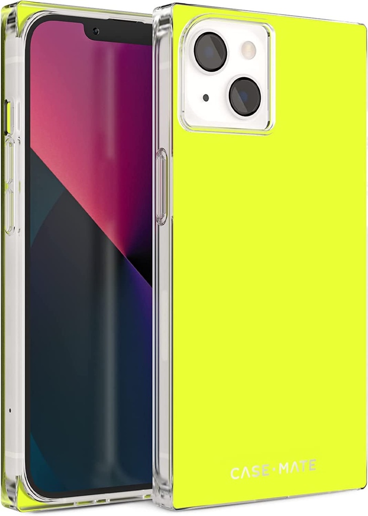 Case-Mate Blox Iphone 14/13 Case - Neon Lemon [10ft Drop Protection] [Compatible With Magsafe] Luxury Cover With Edges For Iphone 14/13 6.1", Anti-Scratch, Shock Absorbent