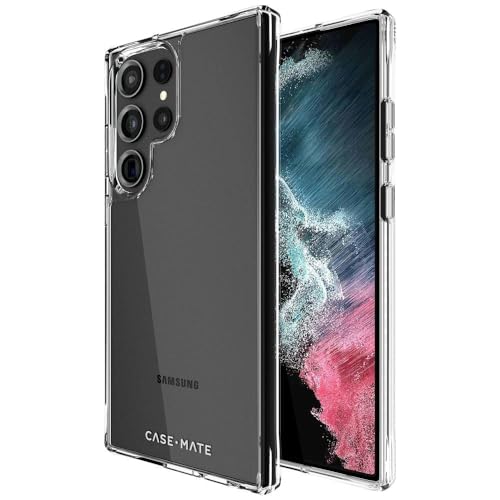 Case-Mate Samsung Galaxy S23 Ultra Case [6.8"] [12ft Drop Protection] [Wireless Charging] Tough Clear Phone Case For Samsung Galaxy S23 Ultra - Anti-Yellowing, Anti-Scratch, Shockproof Materials, Slim