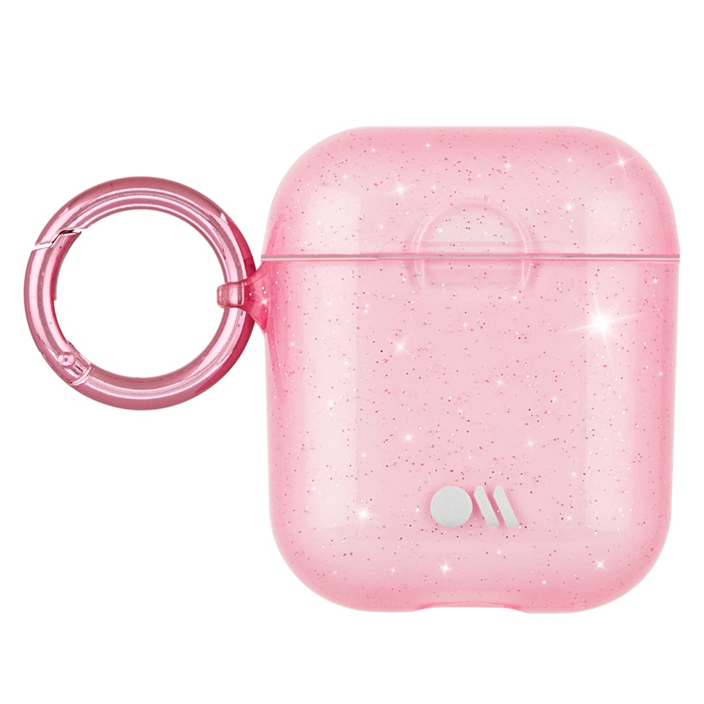 Case-Mate Protective Airpod Case Cover, Soft Silicone Cover With Keychain Ring For Men And Women, Compatible With Airpods Series 1 & 2, Front Led Visible - Crystal Blush