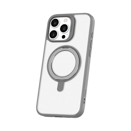 Lbt Tuff8 Mag Glide360 Rugged 8 Foot Military Drop-Tested Case With Rotatable Stand Compatible With Iphone 16 Pro Gray