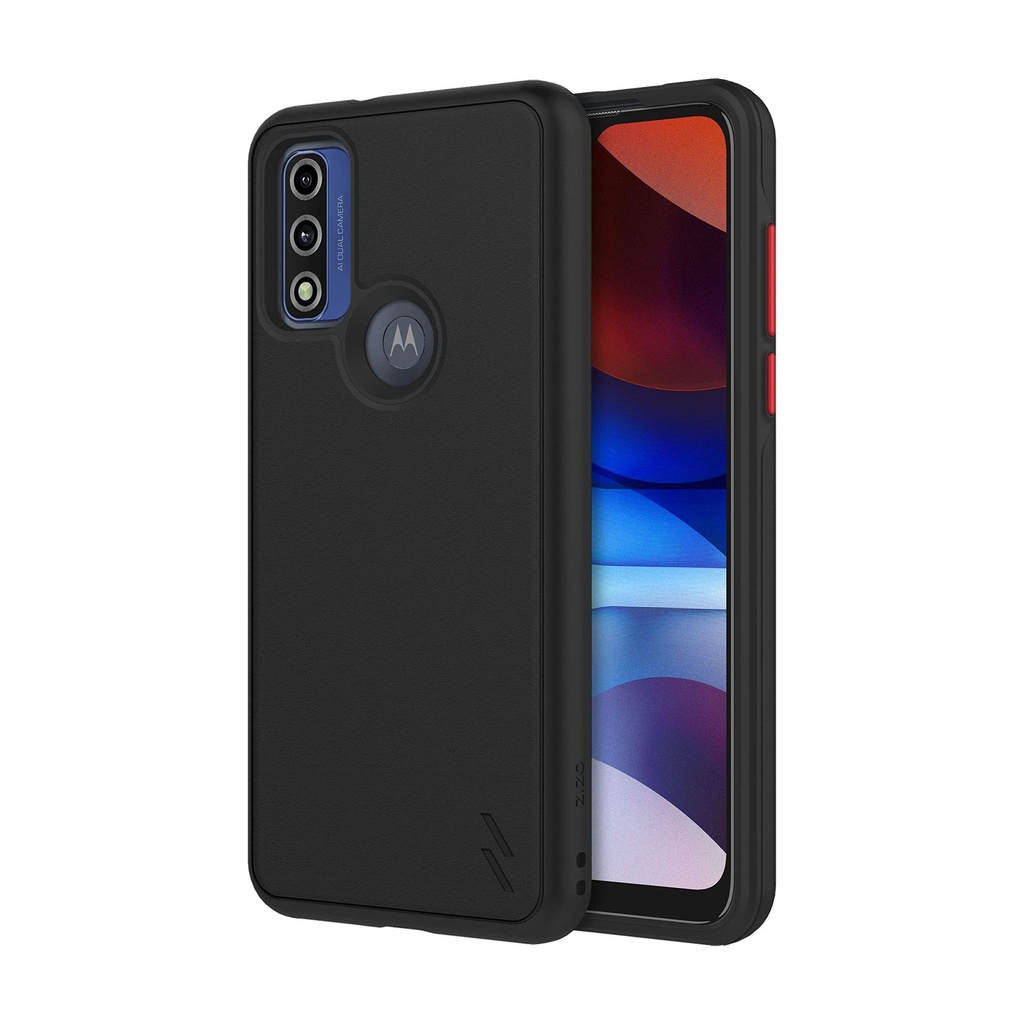 Zizo Realm Series For Moto G Pure Case - Sleek Modern Protection - Black