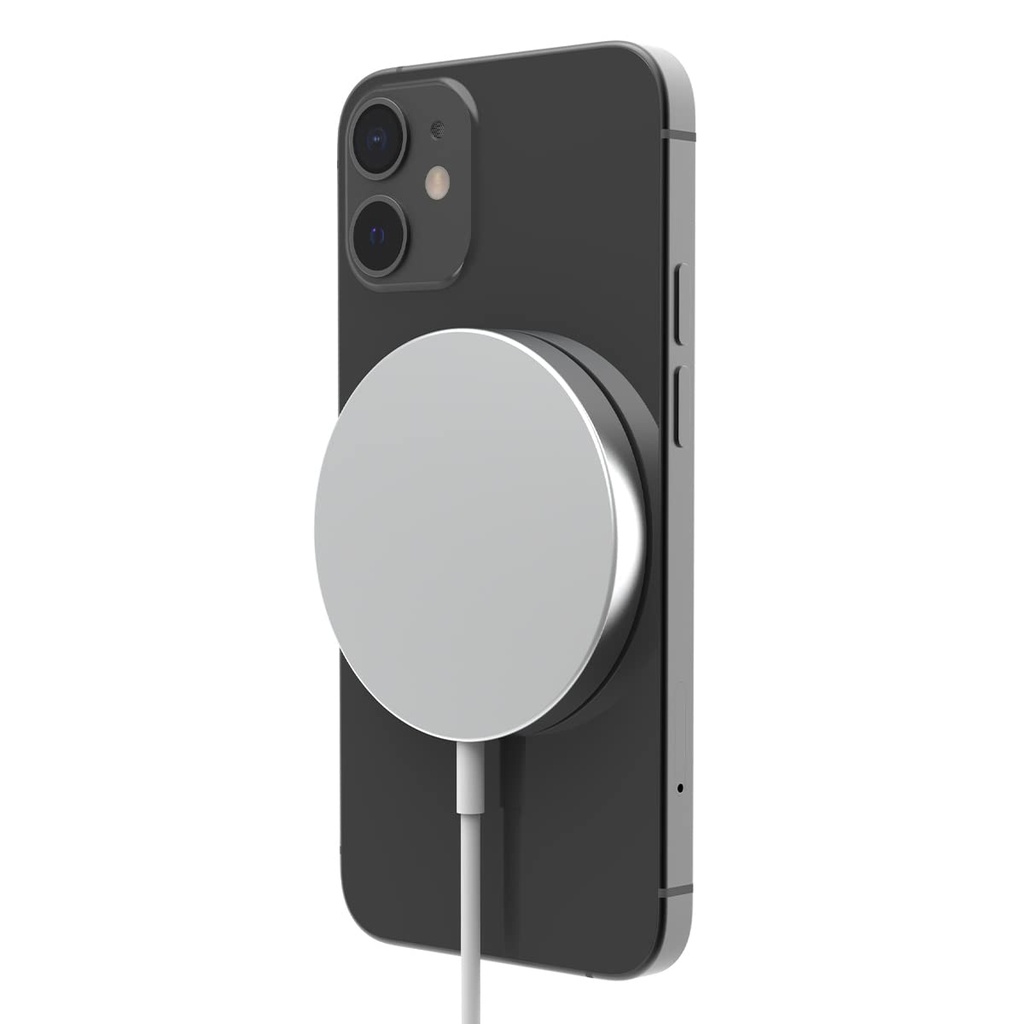 Puregear Round 15w Qi-Certified Fast Wireless Charging Pad For Iphone 13 / 13pro/ 13promax / 12/12 Pro Work With Magsafe Case - Fast Magnetic Wireless Charger, Airpods/Iphone 11, Galaxy S21 S20 &More