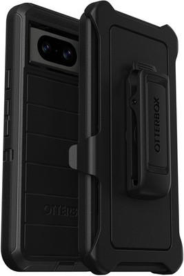 [840304746613] Otterbox Google Pixel 8 Defender Series Case - Black, Rugged & Durable, With Port Protection, Includes Holster Clip Kickstand