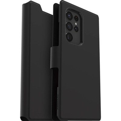 [840104297605] Otterbox Strada Via Case For Samsung Galaxy S22 Ultra, Shockproof, Drop Proof, Slim, Soft Touch Protective Folio Case With Card Holder, 2x Tested To Military Standard, Black