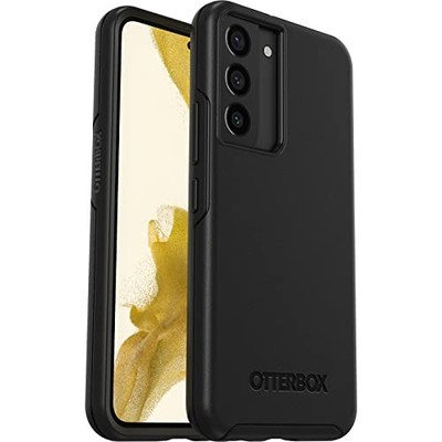 [840104295847] Otterbox Galaxy S22 Symmetry Series Case - Black, Ultra-Sleek, Wireless Charging Compatible, Raised Edges Protect Camera & Screen