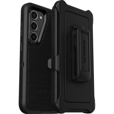 [840304712274] Otterbox Galaxy S23 (Only) - Defender Series Case - Black, Rugged & Durable - With Port Protection - Includes Holster Clip Kickstand - Microbial Defense Protection - Non-Retail Packaging