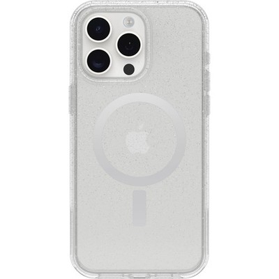 [840304734641] Otterbox Iphone 15 Pro Max (Only) Symmetry Series Clear Case - Stardust (Clear/Silver), Snaps To Magsafe, Ultra-Sleek, Raised Edges Protect Camera & Screen