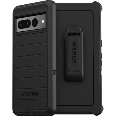[840262399388] Otterbox Defender Series Case For Google Pixel 7 Pro (Only) - Holster Clip Included - Microbial Defense Protection - Non-Retail Packaging - Black