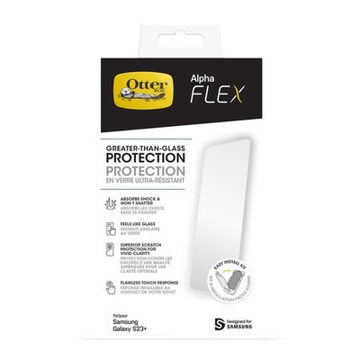 [840304714476] Otterbox Alpha Flex Screen Protector For Galaxy S23+, Flawless Touch Response, Fingerprint Resistant, Precision Fit, Vibrant Clarity
