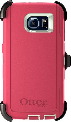 [660543374626] Otterbox Defender Series For Samsung Galaxy S6 - Retail Packaging - Melon Pop (Sage Green/Hibiscus Pink)