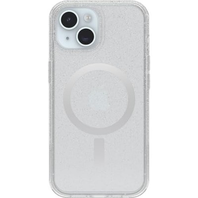 [840304734917] Otterbox Iphone 15, Iphone 14, And Iphone 13 Symmetry Series Clear Case - Stardust (Clear/Silver), Snaps To Magsafe, Ultra-Sleek, Raised Edges Protect Camera & Screen