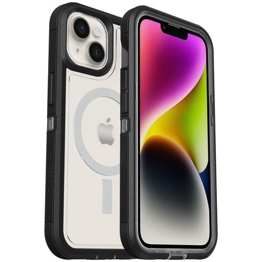 [840304700202] Otterbox Iphone 14 & Iphone 13 Defender Series Xt Case - Black Crystal, Screenless, Rugged, Snaps To Magsafe, Lanyard Attachment
