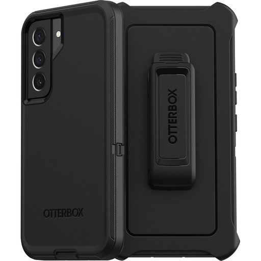 [840104295168] Otterbox Defender Rugged Carrying Case Holster For Samsung Galaxy S22 Smartphone, Black