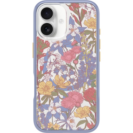 [840304771943] Otterbox Iphone 16 Symmetry Series Clear Case - Floral Purple