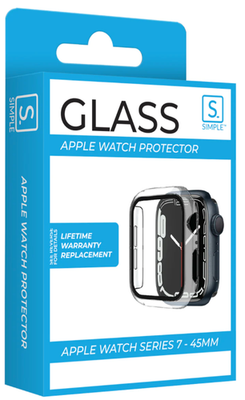 [814238027537] Simple Protection Tempered Glass W/ Clear Pc Bumper 45mm