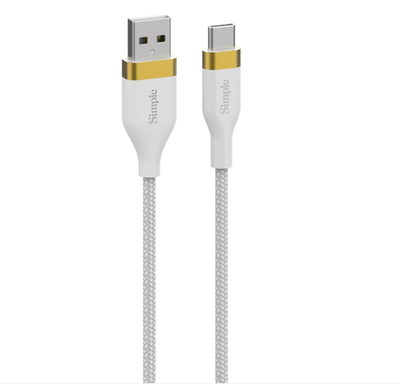 [814238029555] Simple 6 Ft - Usb-A Cable With Usb-C Connector