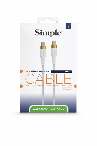 [814238029579] Simple 6 Ft - Usb-C Cable With Usb-C Connector