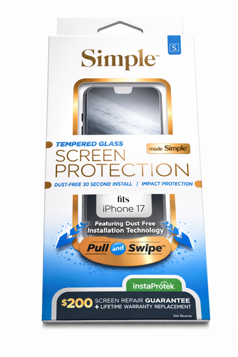 [810135819282] Simple Tempered Glass Screen Protector For Iphone 17 (Only)