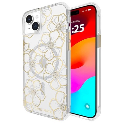 [840171729160] Case-Mate Iphone 15 Plus Case - Floral Gems [12ft Drop Protection] [Compatible With Magsafe] Magnetic Cover With Sparkly Rhinestones For Iphone 15 Plus 6.7", Anti-Scratch, Shockproof, Slim Fit