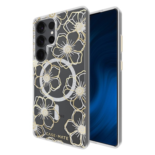 [840171746426] Case-Mate Samsung Galaxy S25 Ultra Case [Magnetic And Wireless Charging] - Sparkly Floral Phone Cover With 12ft Drop Protection - Premium Phone Case For Samsung Galaxy S25 Ultra 6.9" - Floral Gems