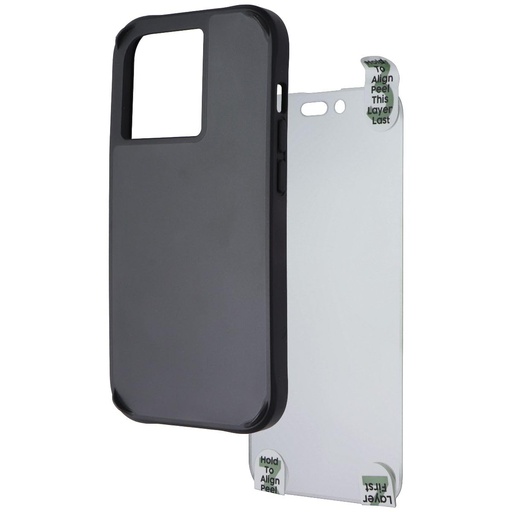 [840171719604] Case-Mate [3 In 1 Protection Pack - Iphone 14 Pro Case (Tough Black), Tempered Glass & Lens Protector-15ft Drop Protection, Compatible With Magsafe & Wireless Charging - Shockproof Anti Yellowing