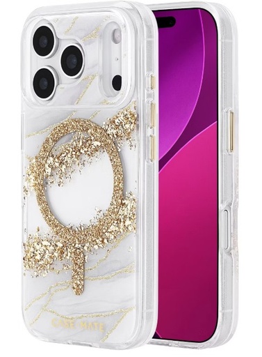 [840171753189] Case-Mate Iphone 17 Pro Case [Compatible With Magsafe] - Stylish Marble Phone Case With 12ft Drop Protection - Premium Magnetic Cover For Iphone 17 Pro - Karat Granite
