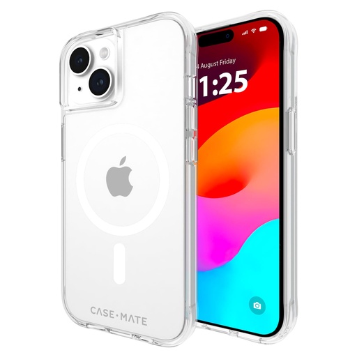 [840171728309] Case-Mate Tough Iphone 15 Case - Clear [12ft Drop Protection] [Compatible With Magsafe] Magnetic Phone Case For Iphone 15 6.1", Shock Absorbent Cover With Anti Yellowing, Anti Scratch Technology