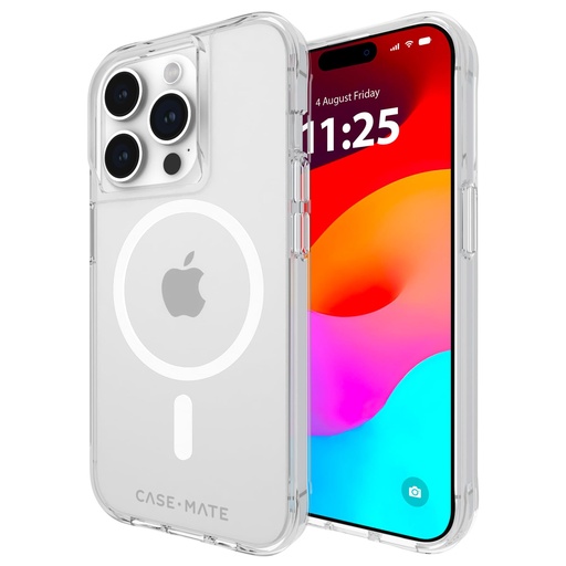 [840171728774] Case-Mate Tough Iphone 15 Pro Case - Clear [12ft Drop Protection] [Compatible With Magsafe] Magnetic Phone Case For Iphone 15 Pro 6.1", Shockproof Cover With Anti Yellowing, Anti Scratch Tech