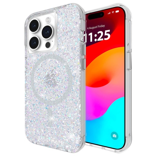 [840171728989] Case-Mate Iphone 15 Pro Case For Women - Compatible With Magsafe - 12ft Drop Protection - 6.1" Stylish Sparkly Magnetic Case For Iphone 15 Pro - Shockproof, Anti-Scratch Phone Cover - Twinkle Disco