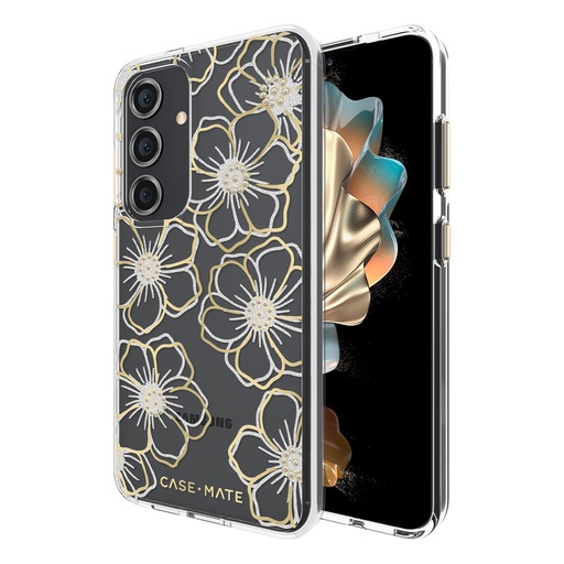 [840171736397] Case-Mate Samsung Galaxy S24 Case [6.2"] [12ft Drop Protection] [Wireless Charging] Floral Gems Phone Case For Samsung Galaxy S24 - Cute Bling Sparkle Cover W/Anti-Scratch Tech, Shockproof, Slim Fit