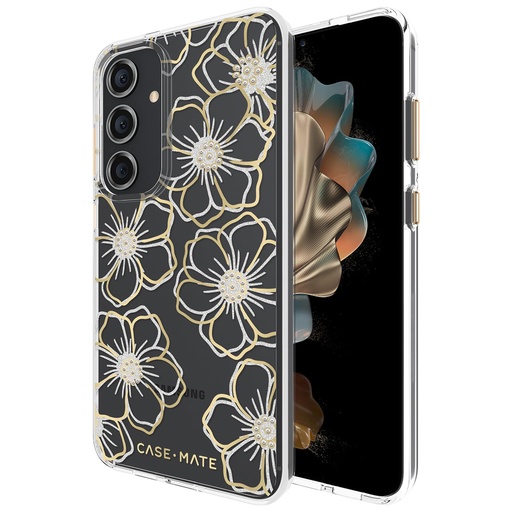 [840171736403] Case-Mate Samsung Galaxy S24 Plus Case [6.7"] [12ft Drop Protection] [Wireless Charging] Floral Gems Phone Case For Samsung Galaxy S24 Plus - Cute Bling Sparkle Cover W/Anti-Scratch Tech, Slim Fit