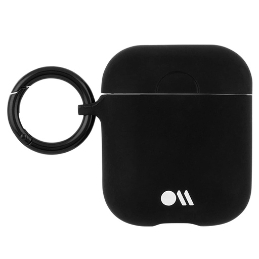 [846127185301] Case-Mate - Airpods Case - Hook Ups - Silicone - Compatible With Apple Airpods Series 1 & 2 - Black