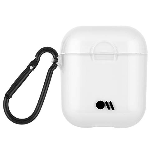 [846127188227] Case-Mate - Airpods Case - Clear - Compatible Apple Airpods Series 1 & 2 - Clear W/Black Carabineer, One Size