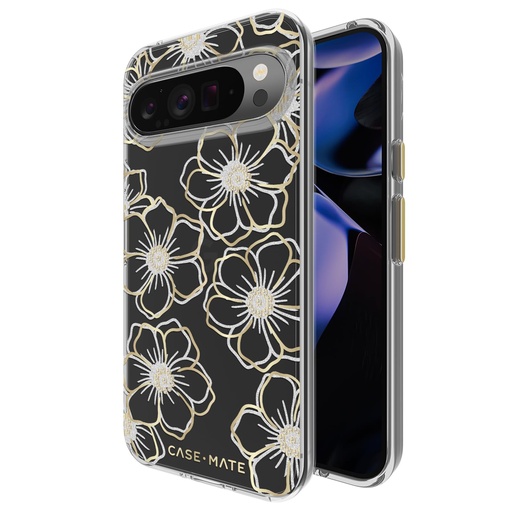 [840171741520] Case-Mate Google Pixel 9 Pro Xl Case [6.8”,2024] [12ft Drop Protection] [Wireless Charging] Floral Gems Phone Case For Google Pixel 9 Pro Xl - Sparkly Rhinestones Cover - Shockproof, Anti Scratch