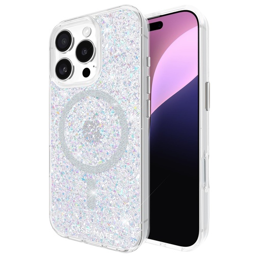 [840171740608] Case-Mate Iphone 16 Pro Case [Compatible With Magsafe] - Stylish Sparkly Phone Case With 12ft Drop Protection - Premium Magnetic Cover For Iphone 16 Pro - Twinkle Disco