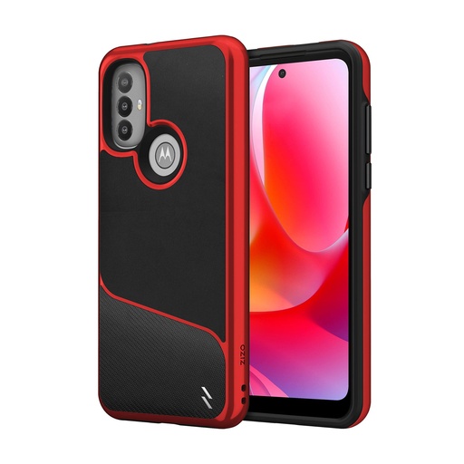 [888488335797] Zizo Division Series For Moto G Power 2022 Case - Sleek Modern Protection - Black & Red