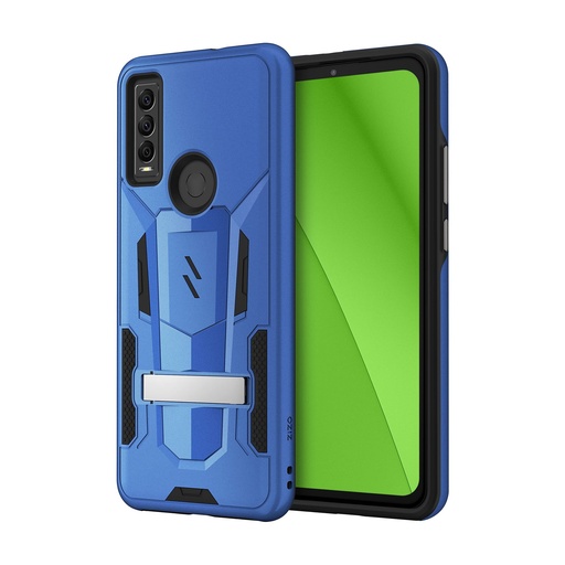 [888488338255] Zizo Transform Series For Cricket Ovation 3 Case - Rugged Dual-Layer Protection With Kickstand - Blue