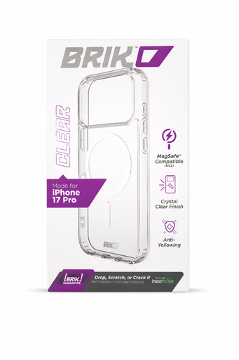 [810135819459] Brikd Clear Magsafe Compatible Case For Iphone 17 Pro Only