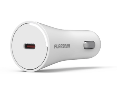 [810032995034] Pure Gear Lightspeed - 25w Single Usb-C Car Charger White