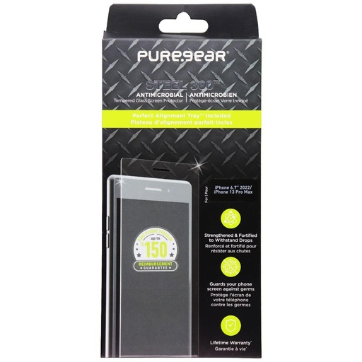[810096250605] Puregear Steel 360 Screen Protector For Iphone 14 Plus & 13 Pro Max