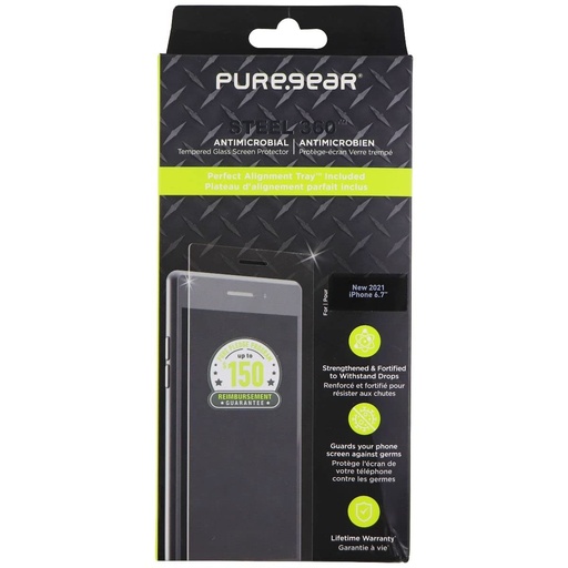 [810032996628] Puregear Steel 360 Tempered Glass Protector For Apple Iphone 13 Pro Max - Clear